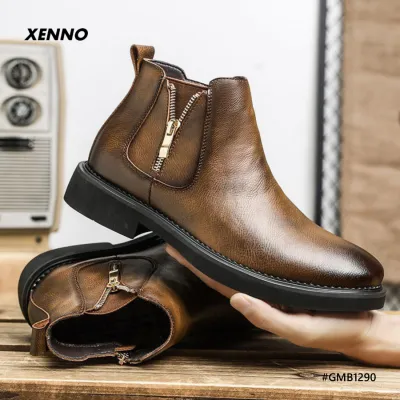Genuine Leather High low Chelsea Boots